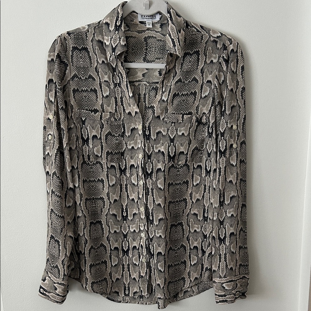 Express Snake Print Portofino Shirt